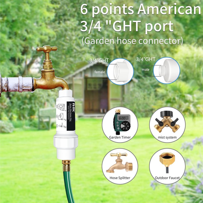 FS-TFC Inline Sediment Anti-Scale Filter Reusable 3/4" GHT Water Hose