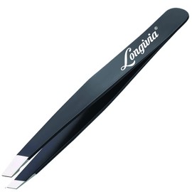 Professional Eyebrow Tweezers Oblique Tip Stainless Steel Non Slip Hair Removal Tweezers Precision Tweezers Lever Hair and Eyelash Enhanced Tip