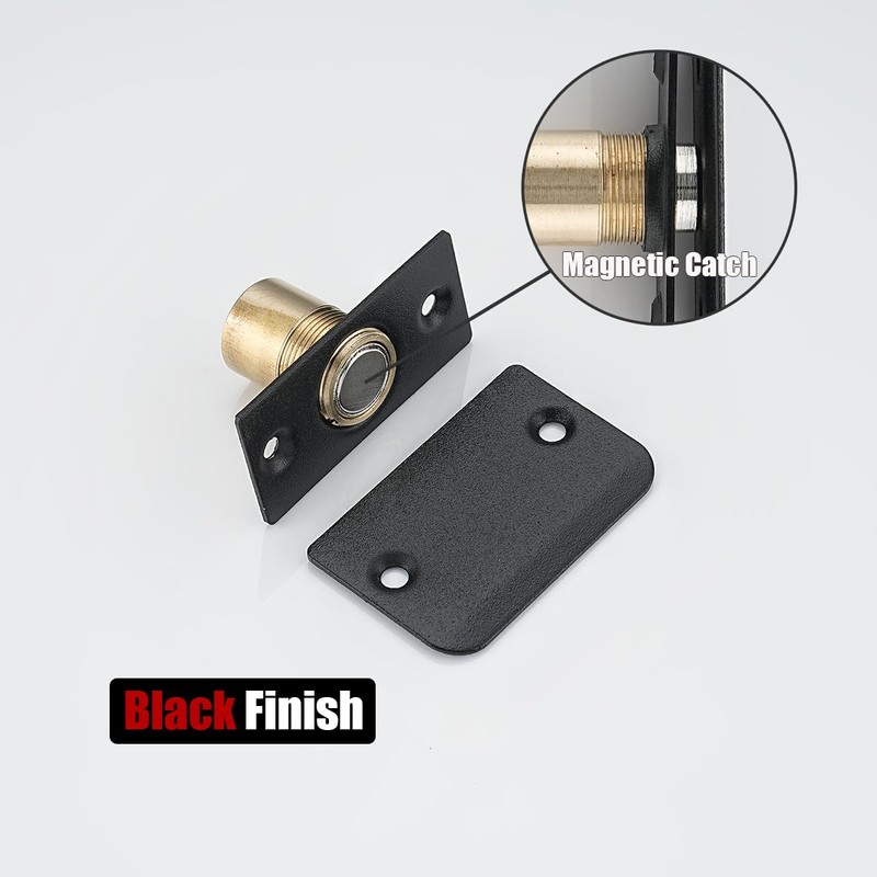 JQK Closet Magnetic Door Ball Catch Hardware, 430 Stainless Steel