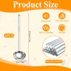 6 Pcs Stainless Steel Ladle Soup Handle Ladle with Long