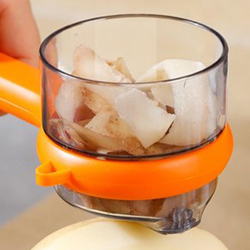 Peeler with Container - Double-Sided Stainless Steel Cutter Carrot Peeler,Kitchen