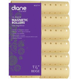 Diane Rodillo magnético para el pelo, beige, 1 1/8 pulgadas, 12 unidades, D2719