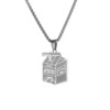 Ticome Exquisite Stainless Steel Juice Box Pendant Necklace,Simple Personality Fashion