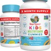 MaryRuth Organics Nutritional Supplement Multivitamin Gummy, Sugar Free, Kid and Toddlers Ages 2+, Daily Vitamins C, D3, Zinc, 2 Month Supply, 60 Count