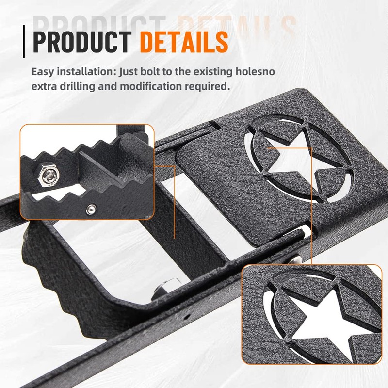 KMFCDAE Door Hinge Step Foot Pedal for 2007-2022 Jeep Wrangler