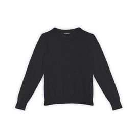NAADAM Soft Cotton Cashmere Crewneck, Black, Small