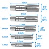 5 Piece NPT Pipe Tap Set, 3/4, 1/2, 3/8, 1/4,