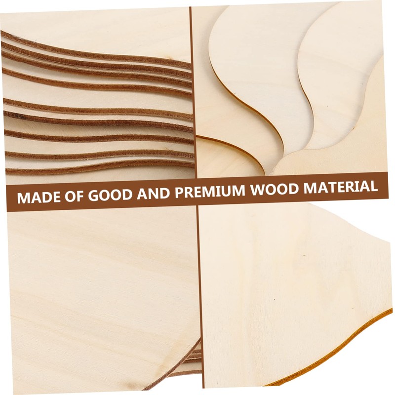 Ipetboom 10pcs DIY Wood Cutting Boards Round Chopping Boards with