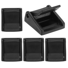 PATIKIL Webbing Black Cam Buckle 5/8 inch, 5 Pack Plastic Adjustable Toggle Clip for Backpack Luggage Car Roof Bag Pet Chest Vest Straps