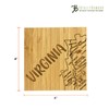 Totally Bamboo Virginia State Puzzle 4 Piece Bamboo Coaster Set