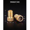 AstroAI Brass Presta Valve Adapter, Convert Presta to Schrader Valve