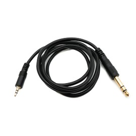 System-S Audio Cable 150 cm Stereo AUX Jack 6.35 mm Male to 3.5 mm Male Black