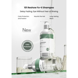 101RESHOW Fo-Ti Shampoo, 12.2fl oz (360g), Benefit for The Hair and Scalp, Prevent Premature graying of hair, Color Protection, Nourish the Hair