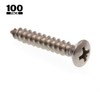 Prime-Line 9022968 Sheet Metal Screw, Self-Tapping, Oval Head Phillips, #8