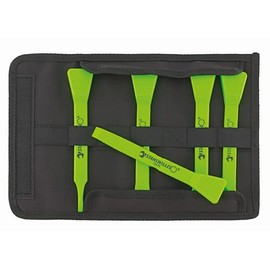 STAHLWILLE 10682/5 Plastic Scraper Set of 5 | Made of Fibreglass Reinforced Plastic for Long Durability | in Robust Textile Bag