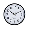 Formia HWC-012W-BK Wall Clock, Easy to View, Simple, Silent, Continuous