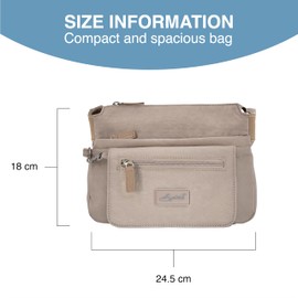 Spirit - Waterproof Crossbody Bag - Unisex Lightweight Travel Bag with Multiple Pockets and Adjustable Shoulder Strap - Small Size Mink Crossbody Bag