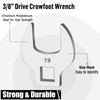 Funnytek 3/8 Inch Drive Crowfoot Wrench Set,11 Pieces Metric Crows