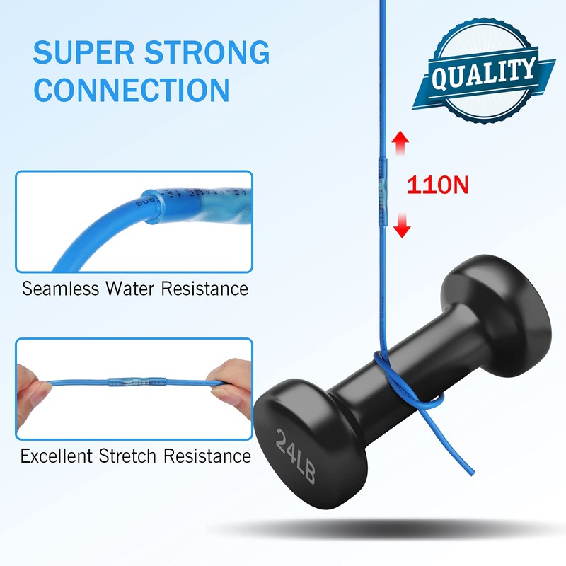 Kuject Crimp Connector Set of 100 Cable Connectors Butt Connector