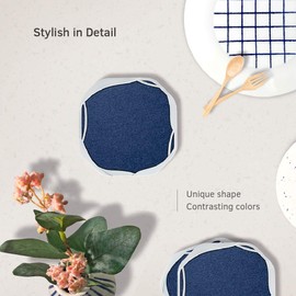 UMIRRO Magic Absorbent Drink Coasters for Desk | Coasters Set The Scene for a Medley of Different Uses, Hostess, Housewarming and Novelty Gift for Him or Her | Blue Set of 4