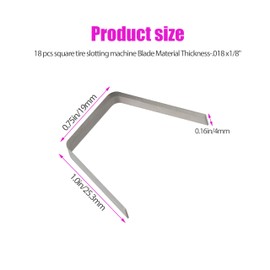 Shinelan #12 3/4" Tire Groover Flat Blades, 18 Pack, for Tire Regroover Tool Kit