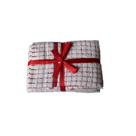 QUALITY HOME TEXTILES 100% Cotton Super Soft Terry Towelling Tea Towels with Hanging Loop | Pack of 3 | Kitchen Hand Towels Dish Cloth Super Absorbent Soft Touch | Gift Packed Tea Towels (Red)