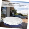 Mipcase 1Pc Round Hot Tub Cover Grey Outdoor Bathtub Protector