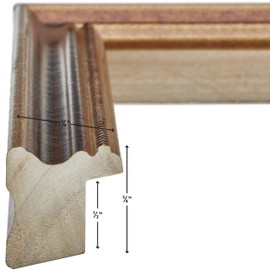 Craig Frames 314BR, 9x11 Picture Frame, Ornate Bronze