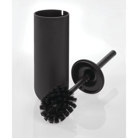 iDesign Toilet Holder for Bathroom Cleaning and Storage-Set of 2-Black Bowl Brush