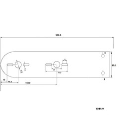 Marker Lamp Stay, 6.6 ft (2 m) Thick, Truck Supplies, For 2 Bus Markers, I-Shaped Stay, Set of 2