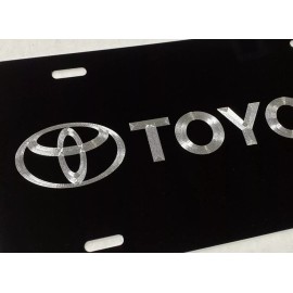 BLVD Toyota Car Tag Diamond Etched Aluminum Engraved Vanity Front License Plate