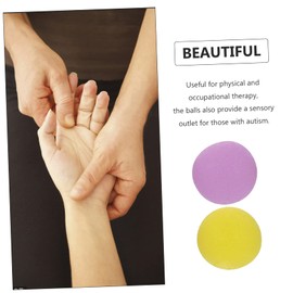 Healeved 2pcs Grip Ball Squeeze Exercise Balls Hand Grip Strengthener Hand Fitness Grips Balls Hand Strength Exercise Prop Hand Exerciser Simple Hand Massage Balls Stress Balls Tpe Yellow