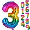 40 Inch Rainbow Digit 0-9 Helium Mylar Foil Baby Shower