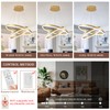 Sparklelf Modern LED Chandelier Gold 2-Rings Pendant Light Circular Flush