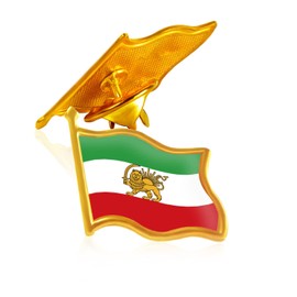 12Pcs Iran Persia Flag Lapel pins Bulk Metal Persian Iranian Lion Sun and Crown pin Persian Souvenir