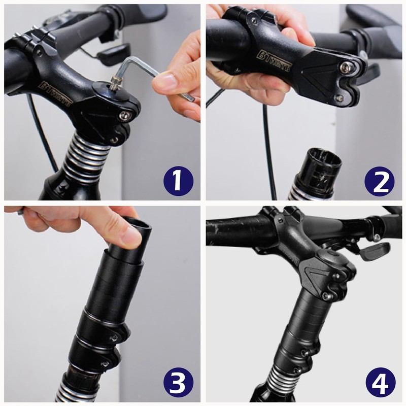 TRIWONDER MTB Elevador de Vástago de Bicicleta Aleación de Aluminio