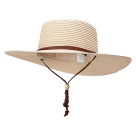Women's Paper Braid Gambler Crown Hat - Tan OSFM