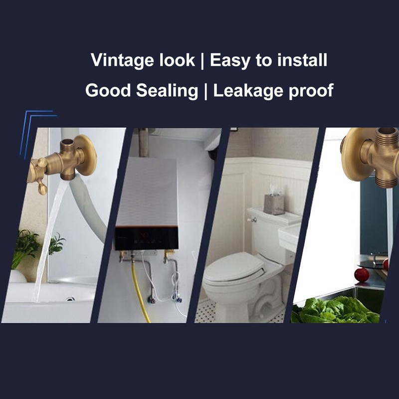 Angle Valve Vintage Style Brass High Hardness Good Sealing Cold