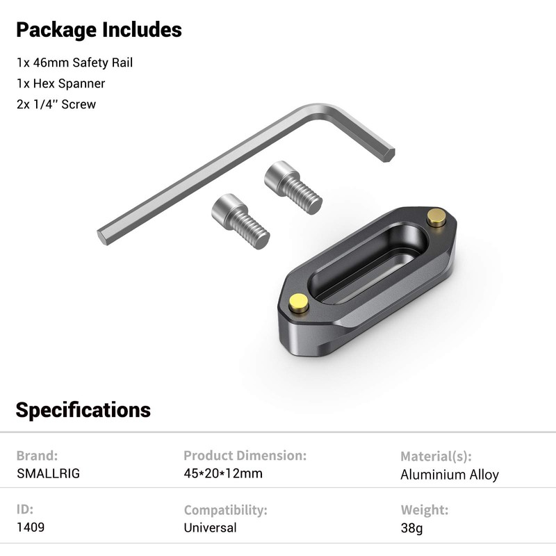 SMALLRIG® DSLR Shoulder Rig 46mm Quick Release Safety Rail Compatible