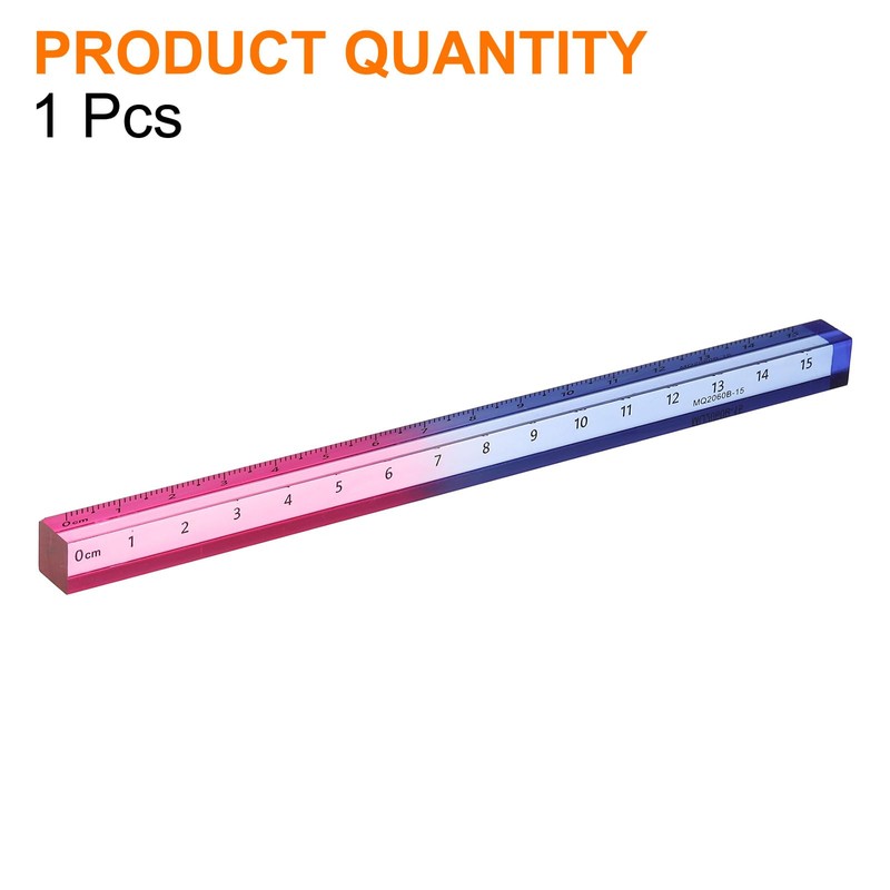 sourcing map Acrylic Clear Straight Rulers 15cm Metric Transparent Gradient