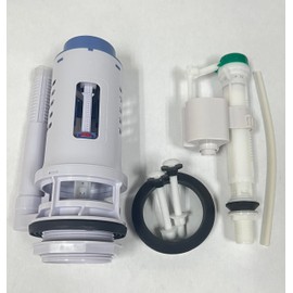 American Standard 3-inch Two Piece Flush Valve and Adjustable Fill Valve, 10-inch Tall Dual Top Button