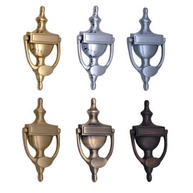 6" or 8" Victorian Style Solid Brass Urn Door Knocker - 6 Finishes (Aged Bronze, 6")