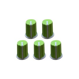 XHSESA 5Pcs Potentiometer Control Knob 6mm Insert Shaft Plastic Potentiometer Volume Control Rotary Knob (Green)
