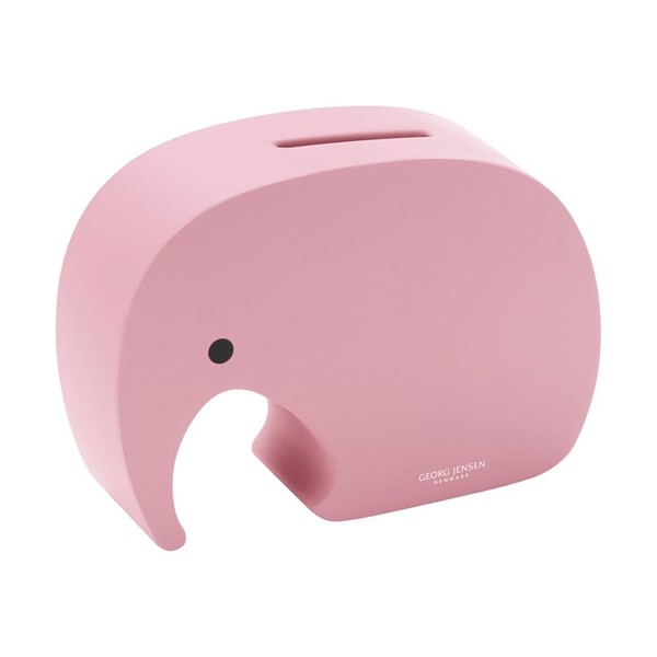 Georg Jensen Miniphant Children's Elephant Shaped Money Box in Strawberry