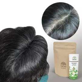 Sangpum Sangse Seolmyeong Chamjo 더모솔루션 천연염색 한방 흑채 본품+리필 여성 정수리탈모 새치 커버 [BGX25993] [갈색] Dermosolution Natural Dye Herbal Hair Powder Full Size + Refill Women's Crown Hair Loss Gray Hair Cover [BGX25993] [Brown]