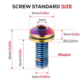 CNCLOL Bike Bottle Cage Bolts,Water Bottle Cage Bolts For MTB/Bicycle/Mountain Bike,Coloured