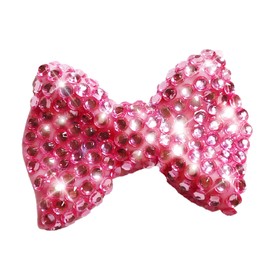 Bling Bow, Handmade diamond butterfly accessories, sequin crystal diamond butterflies, perfect decoration for license plate protectors cell phones and anywhere else you want to sparkle! (Pink Bow)