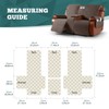 Ruaozz Waterproof Loveseat Recliner Cover with Console Non-Slip Reclining Couch