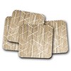 Silver Kangaroo Geometric Pattern Coasters - set of 4 drinks