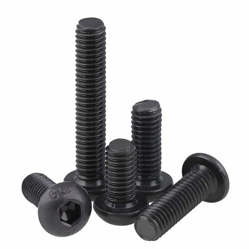 Pack of 50 M3 Hexagon Socket Screws Set, Black Hex